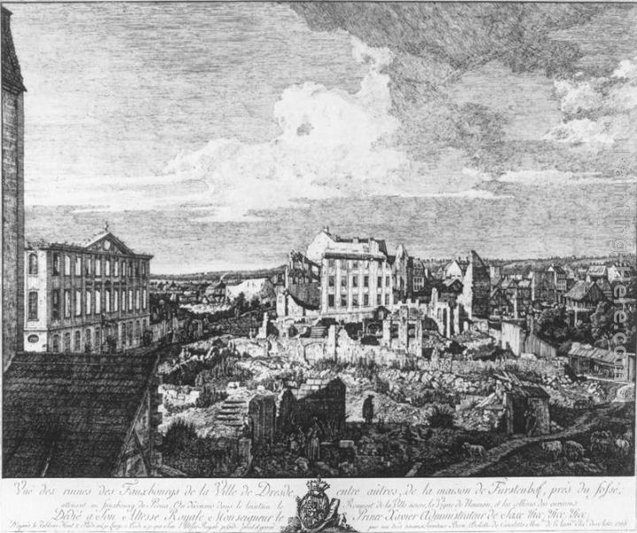 Dresden, the Ruins of the Pirnaische Vorstadt painting - Bernardo Bellotto Dresden, the Ruins of the Pirnaische Vorstadt art painting